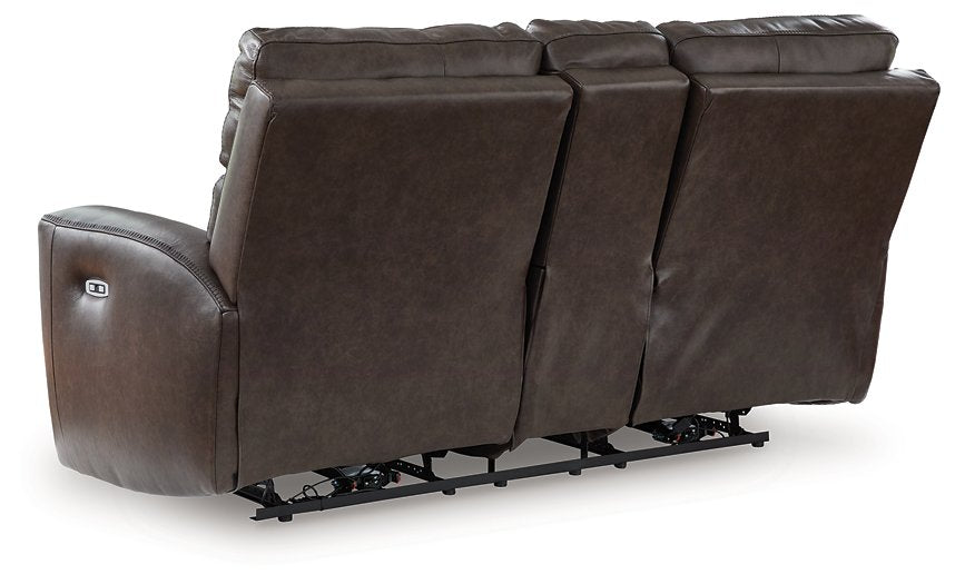 Crossplex Power Reclining Loveseat with Console - FAMSA Furniture (TX)