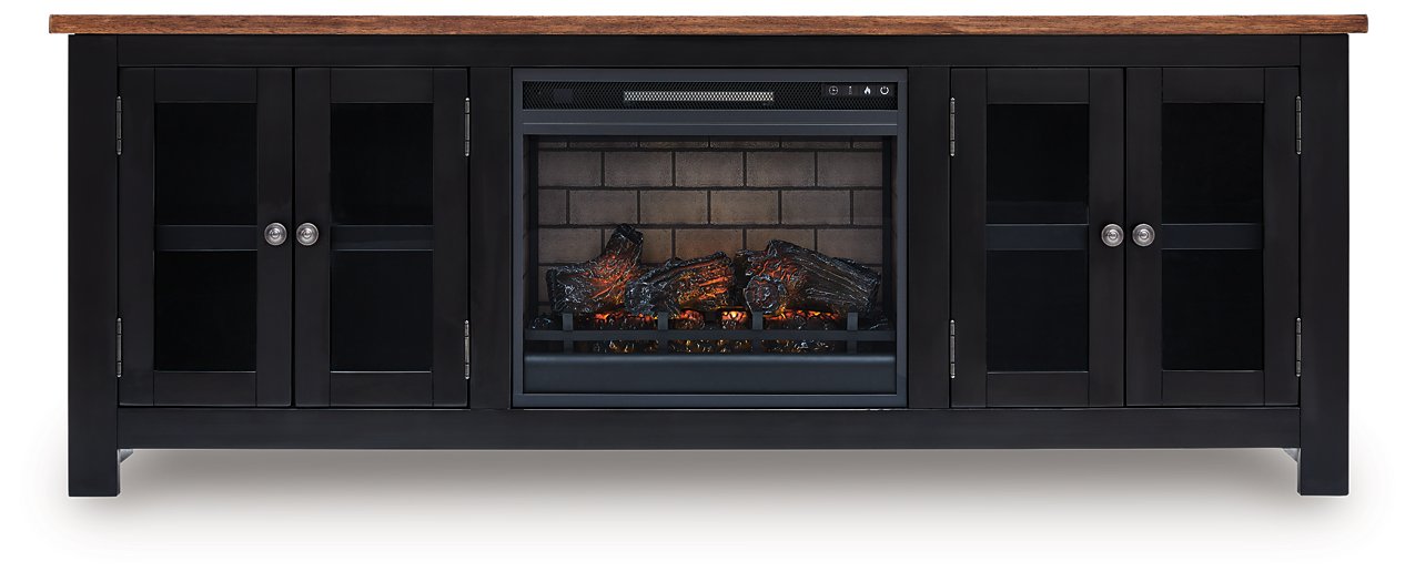 Wildenauer 76" TV Stand with Electric Fireplace - FAMSA Furniture (TX)
