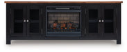 Wildenauer 76" TV Stand with Electric Fireplace - FAMSA Furniture (TX)