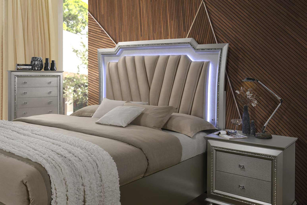 Kaitlyn Eastern King Bed w/Storage & LED - Image 6