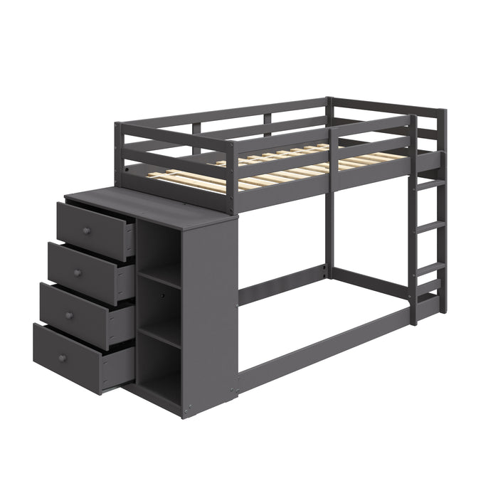 Gaston Bunk Bed (T/T) w/4 Drawers & 3 Compartments - Image 13