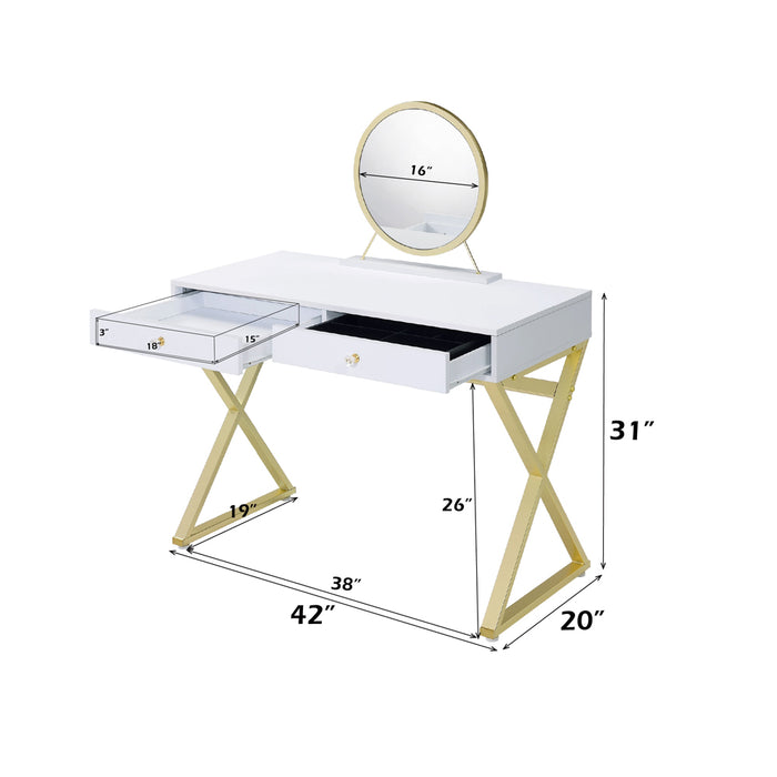 Coleen Vanity Desk w/Mirror & Jewelry Tray - Image 7