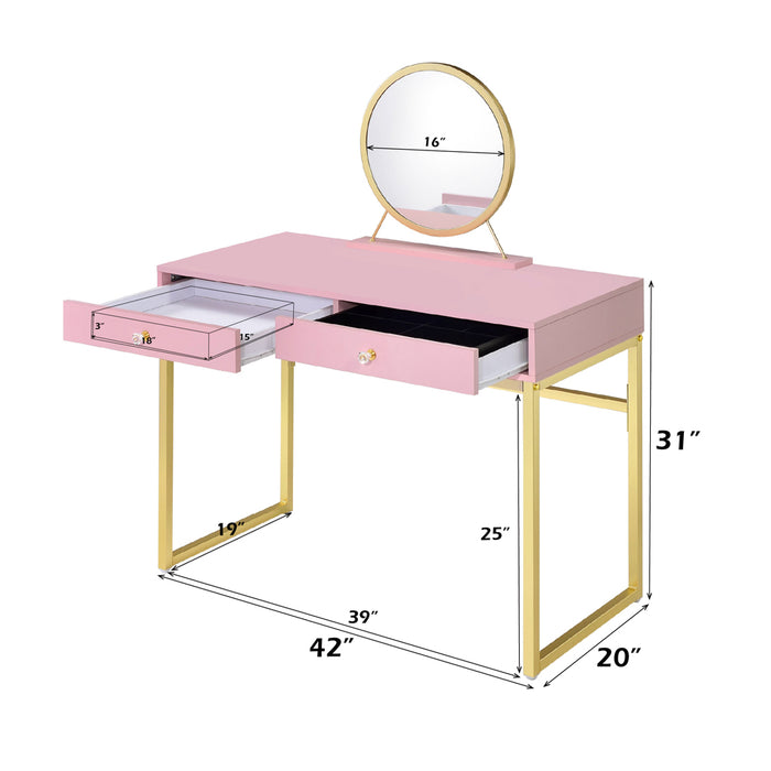 Coleen Vanity Desk w/Mirror & Jewelry Tray - Image 7