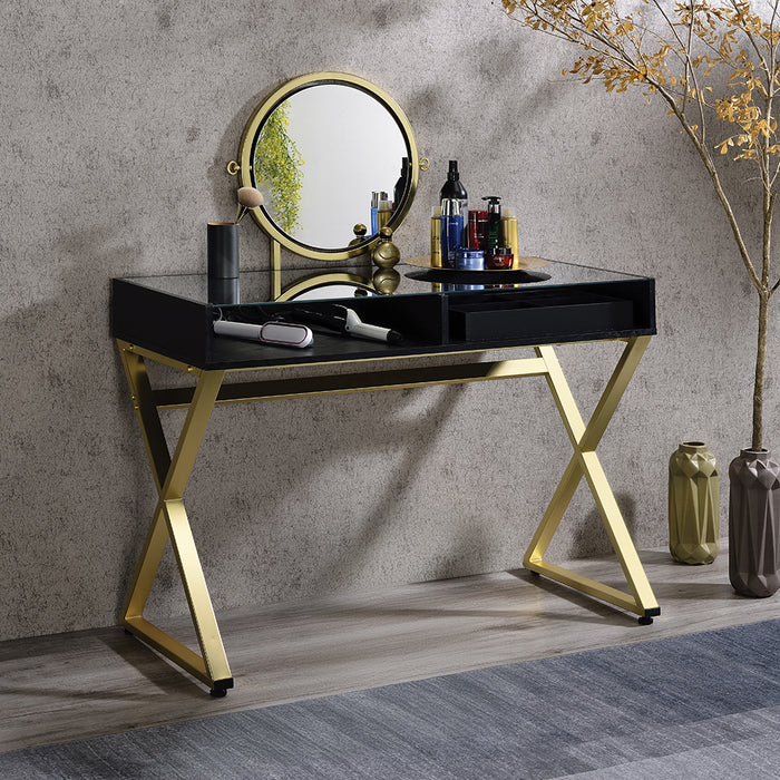 Coleen Vanity Desk w/Mirror & Jewelry Tray