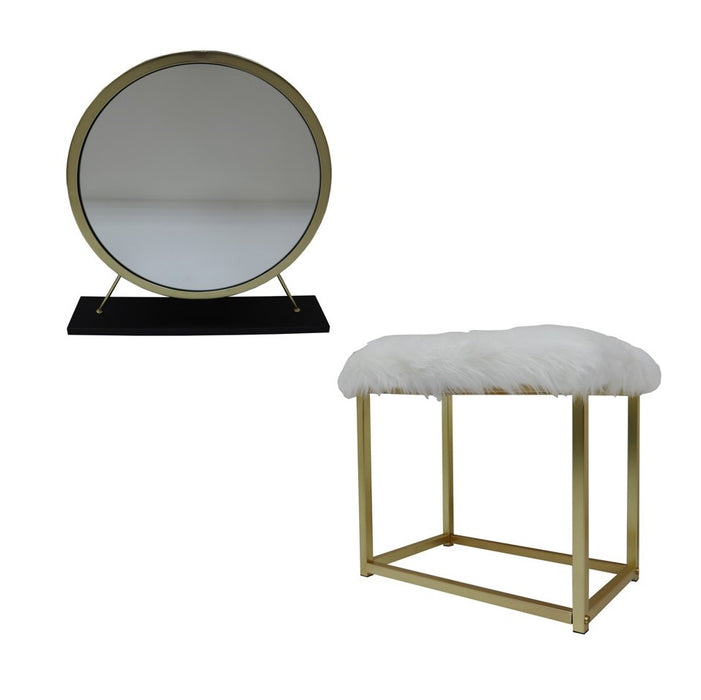 Adao Vanity Mirror & Stool - Image 2