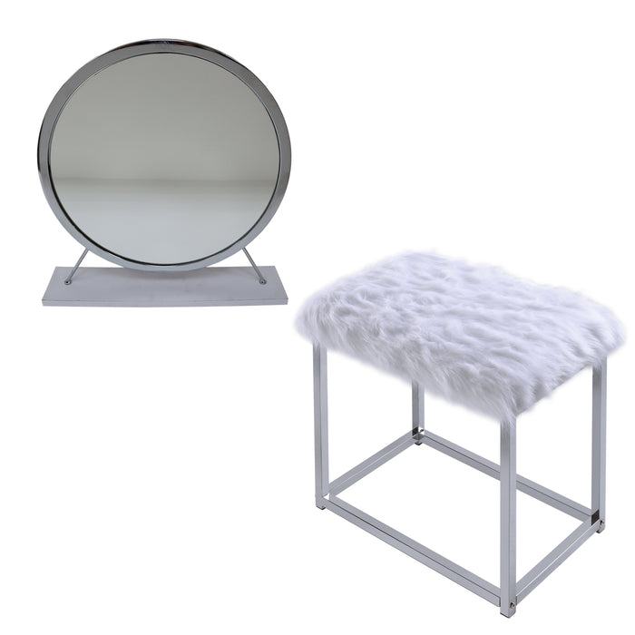 Adao Vanity Mirror & Stool - Image 3