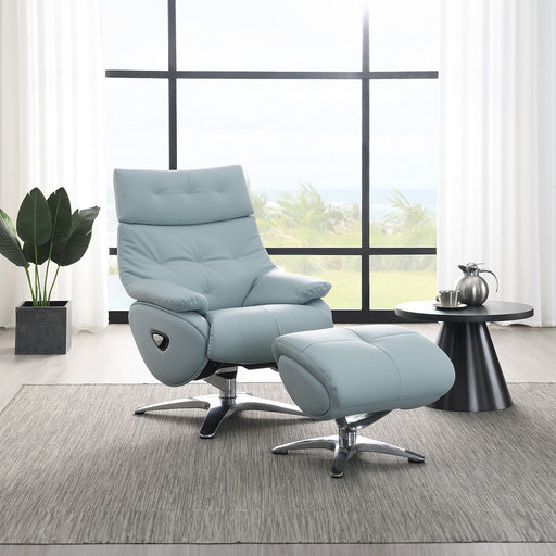 Janella Accent Chair w/Swivel & Ottoman