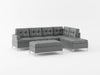 Barrington 3-Piece Sectional with Right Chaise and Ottoman in Black - 8378BLK*3 - FAMSA Furniture (TX)