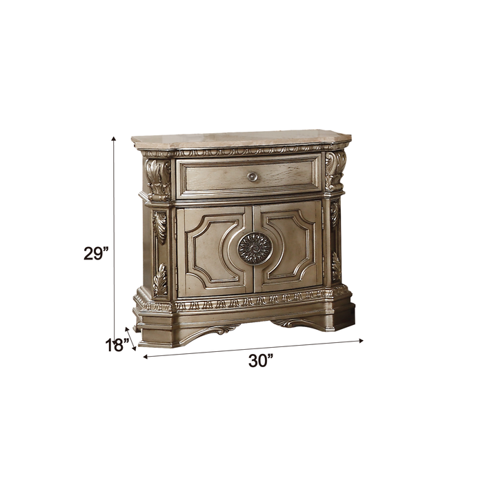 Northville Nightstand w/Natrual Marble Top - Image 5