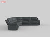 Falun 6-Piece Modular Power Reclining Sectional in Brown - 8260DB*6PW - FAMSA Furniture (TX)