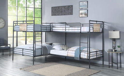 Cordelia L Shape Bunk Bed (T/T/F/F)