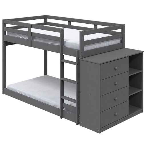 Gaston Bunk Bed (T/T) w/4 Drawers & 3 Compartments - Image 2