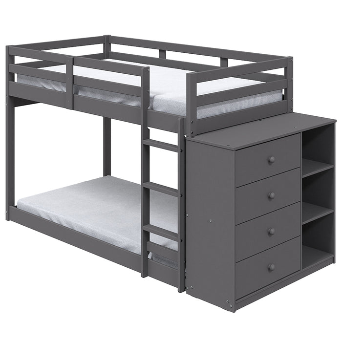 Gaston Bunk Bed (T/T) w/4 Drawers & 3 Compartments - Image 2