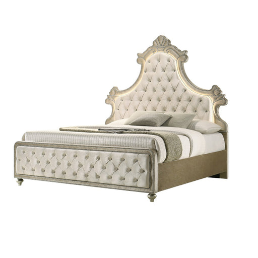 Lucienne Eastern King Bed w/LED