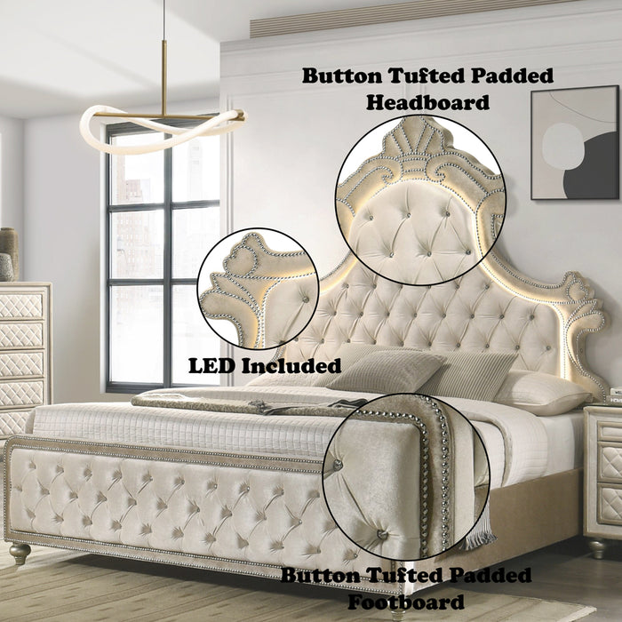 Lucienne Eastern King Bed w/LED - Image 6