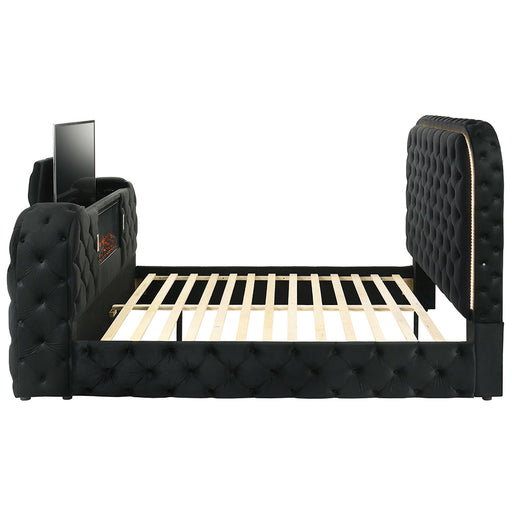 Kana Queen Bed w/LED, Fireplace & TV Cabinet - Image 4