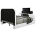 Shelyn Queen Bed w/LED, TV Cabinet, Fireplace & Bluetooth - Image 4