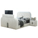 Shelyn Queen Bed w/LED, TV Cabinet, Fireplace & Bluetooth - Image 7