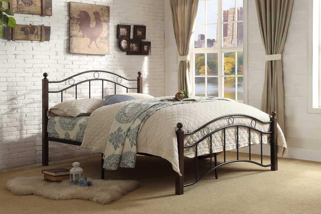 Averny Full Platform Bed in Black/Brown - 2020FBK-1 - FAMSA Furniture (TX)
