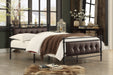 Jayla Full Platform Bed in Brown/Black/Metal - 2050F-1 - FAMSA Furniture (TX)