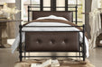 Jayla Twin Platform Bed in Brown/Black/Metal - 2050T-1 - FAMSA Furniture (TX)
