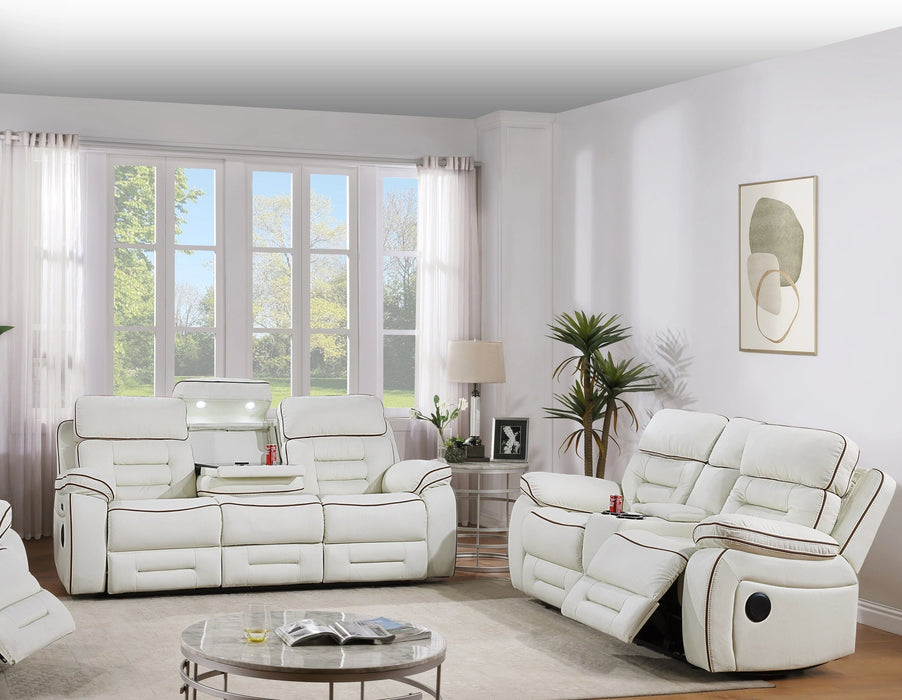 Apollo Pw Recln Love Seat Console W/ Pw Headrest - Twin