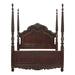 Deryn Park Eastern King Poster Bed in Cherry/Metallic Accent - Traditional - 2243K-1EK - FAMSA Furniture (TX)