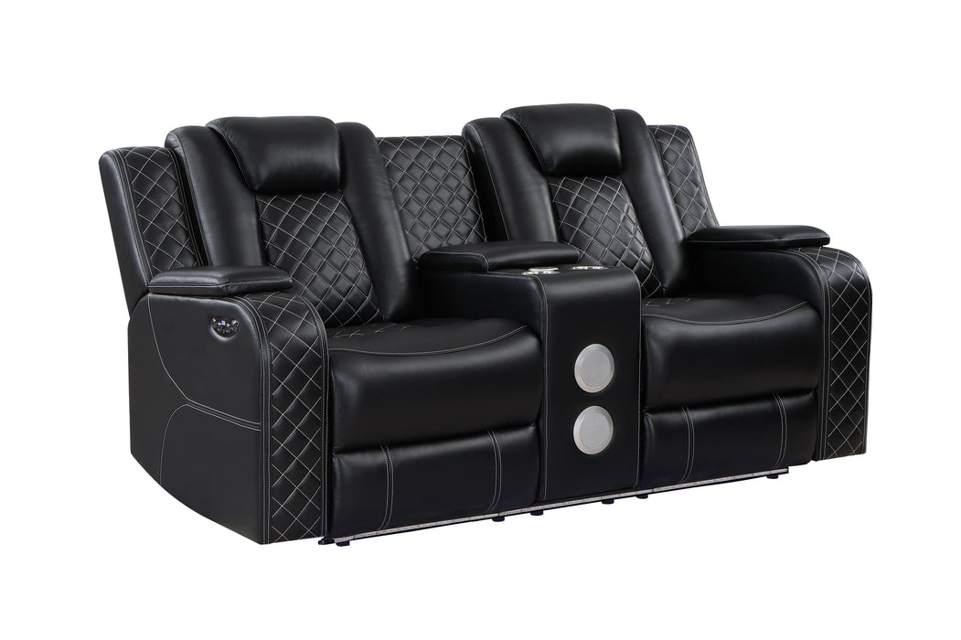 Radiant Pw D. Recln Loveseat W/ Console