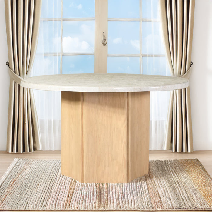 Qwin Round Dining Table w/Natrual Marble Top - Image 7