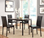 Tempe Dining Table, Faux Marble Top in Brown/Black - 2601-48 - FAMSA Furniture (TX)