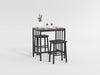 Edgar 3-Piece Pack Counter Height Set in Brown/Black - 5106BK - FAMSA Furniture (TX)