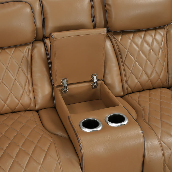 Fairway Power Double Reclining Love Seat With Center Console