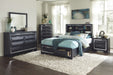 Rosemont Queen Platform Bed with Footboard Storage in Blue/Gold/Silver/Champagne - 1553-1 - FAMSA Furniture (TX)