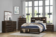 Chesky Eastern King Platform Bed with Footboard Storage in Espresso - 1753K-1EK - FAMSA Furniture (TX)