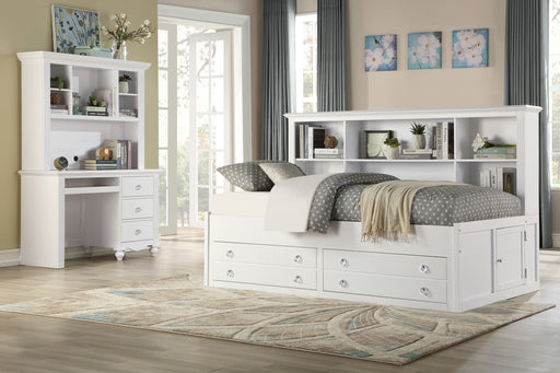 Meghan Full Lounge Storage Bed in White - 2058WHPRF-1 - FAMSA Furniture (TX)