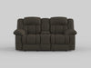 Laurelton Double Glider Reclining Loveseat with Center Console in Brown - 9636-2 - FAMSA Furniture (TX)