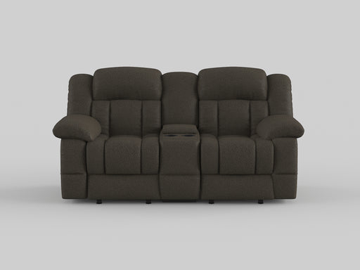 Laurelton Double Glider Reclining Loveseat with Center Console in Brown - 9636-2 - FAMSA Furniture (TX)