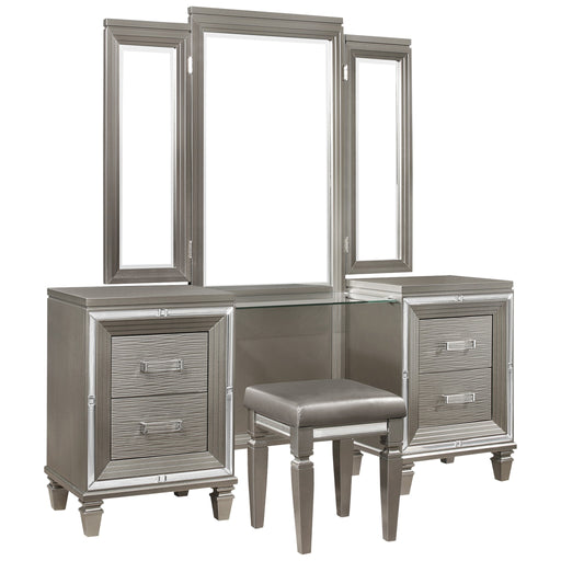 Tamsin (3)Vanity Dresser with Mirror in Transparent/Gold/Silver/Champagne/Gray - 1616-15* - FAMSA Furniture (TX)