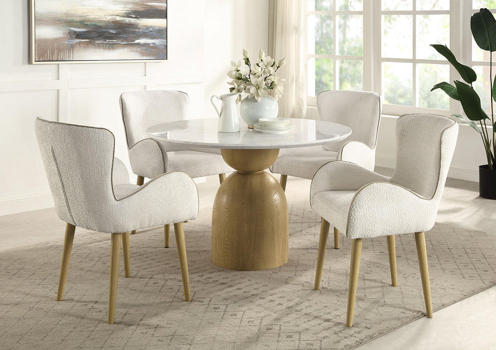 Kala Round Dining Table w/Natrual Marble Top - Image 8