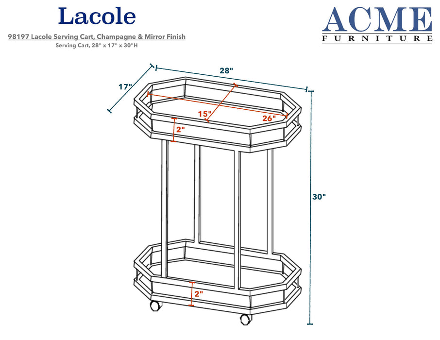 Lacole Serving Cart - Image 6