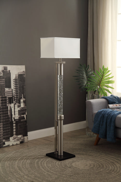 Noura Floor Lamp in Gold/Silver/Champagne/Transparent - H11760 - FAMSA Furniture (TX)