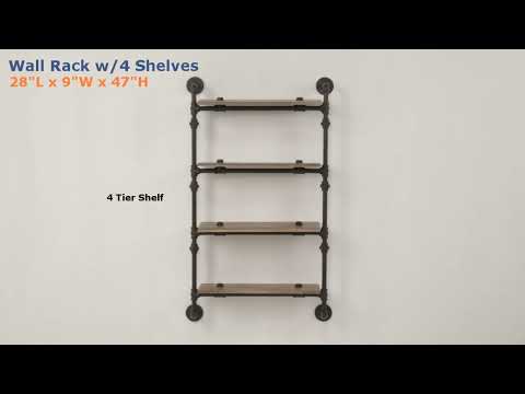 Brantley Wall Rack w/4 Shelves - Image 5