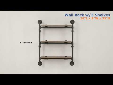 Brantley Wall Rack w/2 Shelves - Image 6