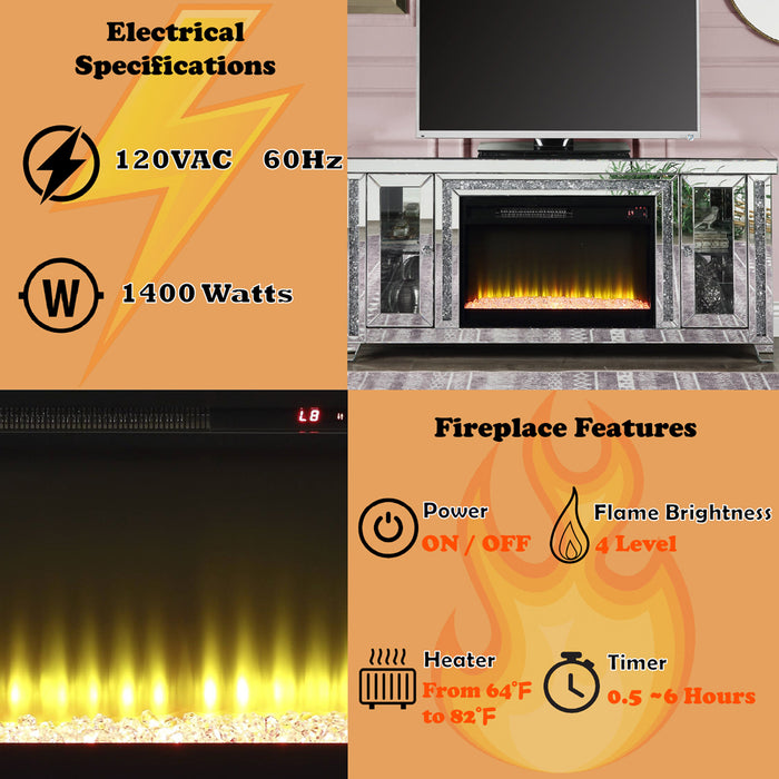 Noralie TV Stand w/Fireplace & LED - Image 10