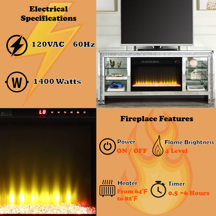 Noralie TV Stand w/Fireplace & LED - Image 10