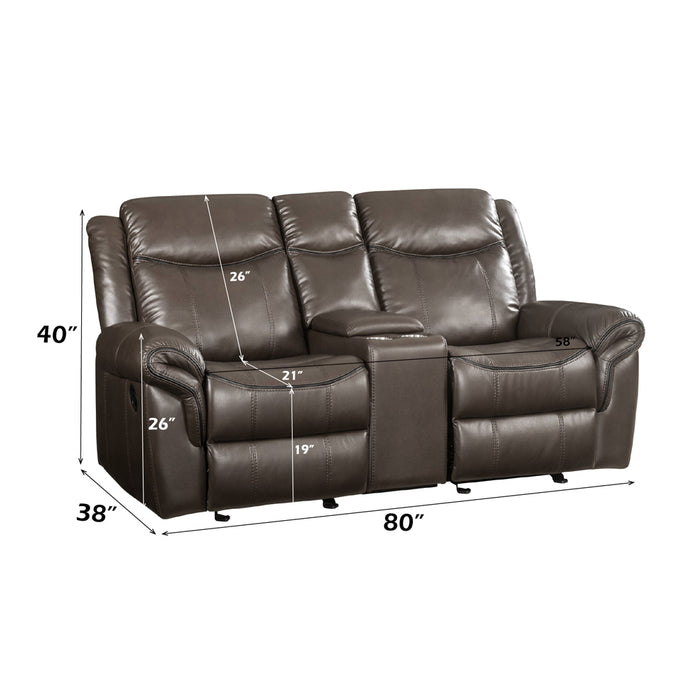 Lydia Motion Loveseat w/USB Port & Console - Image 9