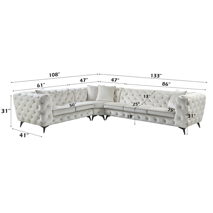 Atronia Sectional Sofa w/4 Pillows - Image 9