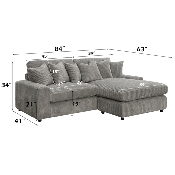 Tavia Sectional Sofa w/6 Pillows - Image 10
