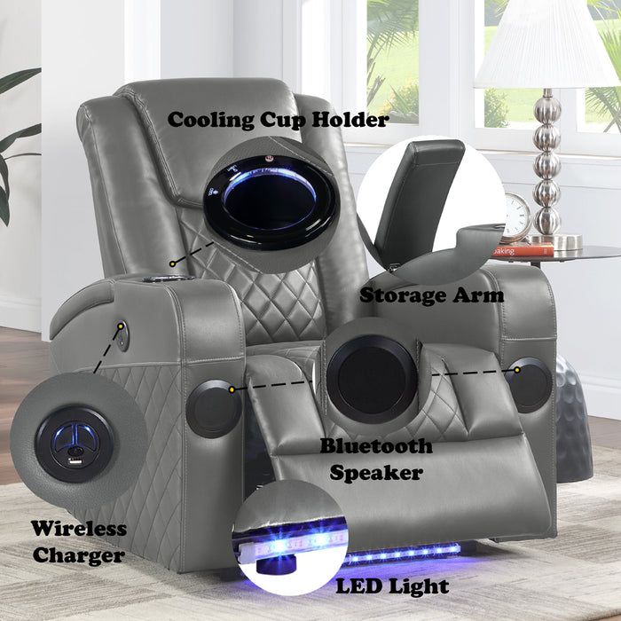 Alair Power Motion Recliner w/Bluetooth Speaker & Cooling Cup Holder - Image 11