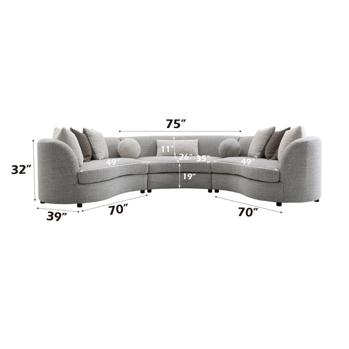 Ivria Sectional Sofa w/9 Pillows - Image 6